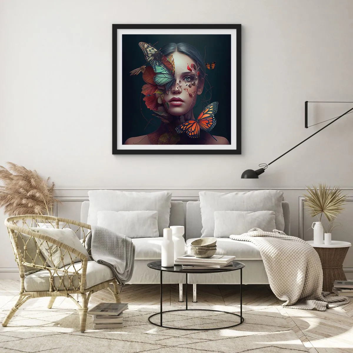 Poster în ramă neagră - Transformare minunată - 30x30 cm