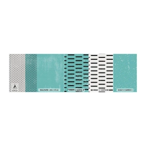 Mostră tapet autocolant Deluxe Sticker - Compoziție echilibrată - Abstracția, Grafică, Bucată - 100x30 cm