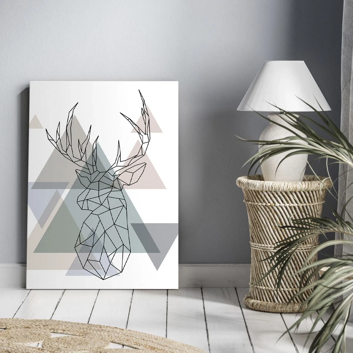 Tablou pe pânză - Într-o pădure geometrică - 50x70 cm