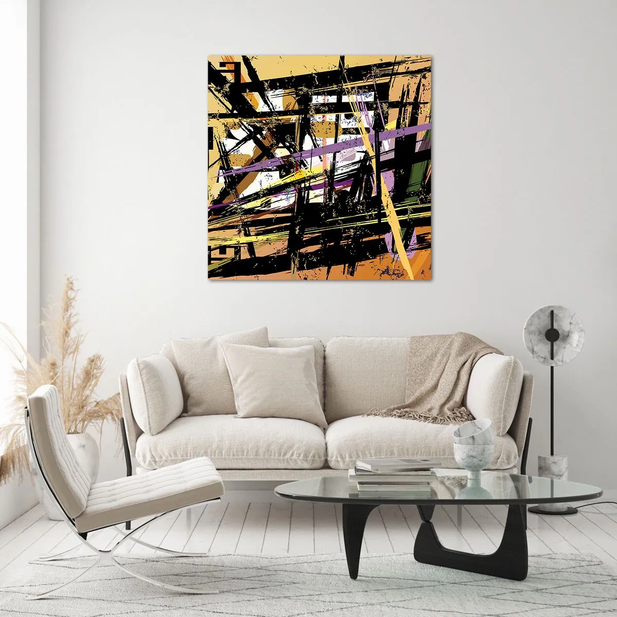 Tablou pe sticlă - Tăietură ascuțită - 50x50 cm