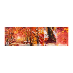 Mostră tapet autocolant Deluxe Sticker - Pădurea de cupru - Toamnă, Parc, Peisaj - 100x30 cm