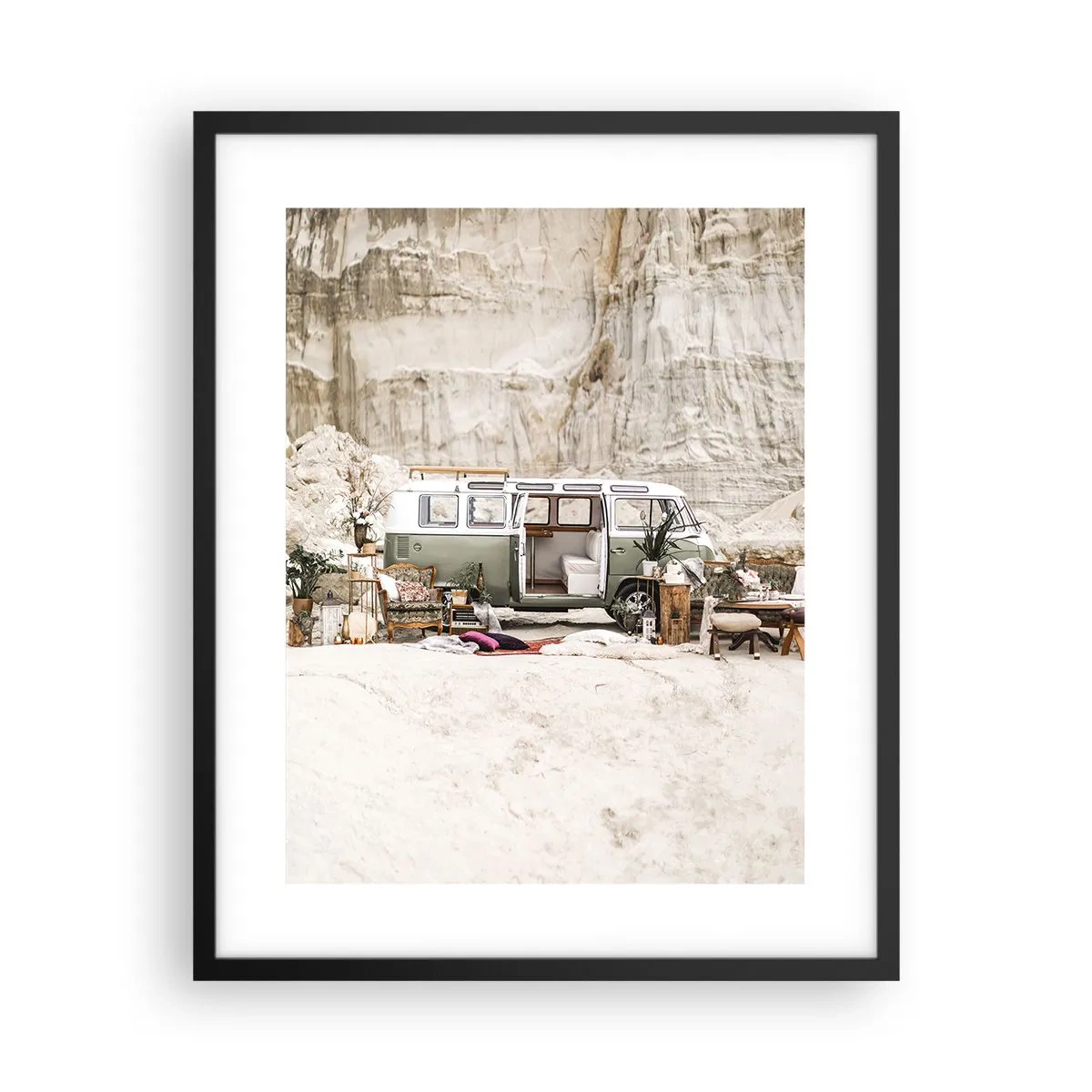 Poster în ramă neagră - Să înceapă călătoria - 40x50 cm