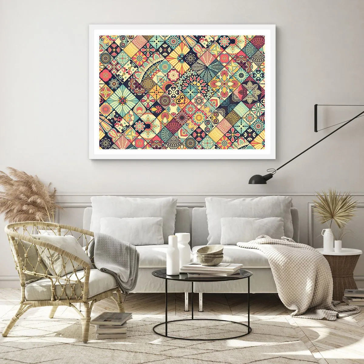 Poster în ramă albă - Clima marocană - 100x70 cm