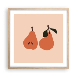 Poster în ramă de stejar deschis - Dulceața în sine - 50x50 cm