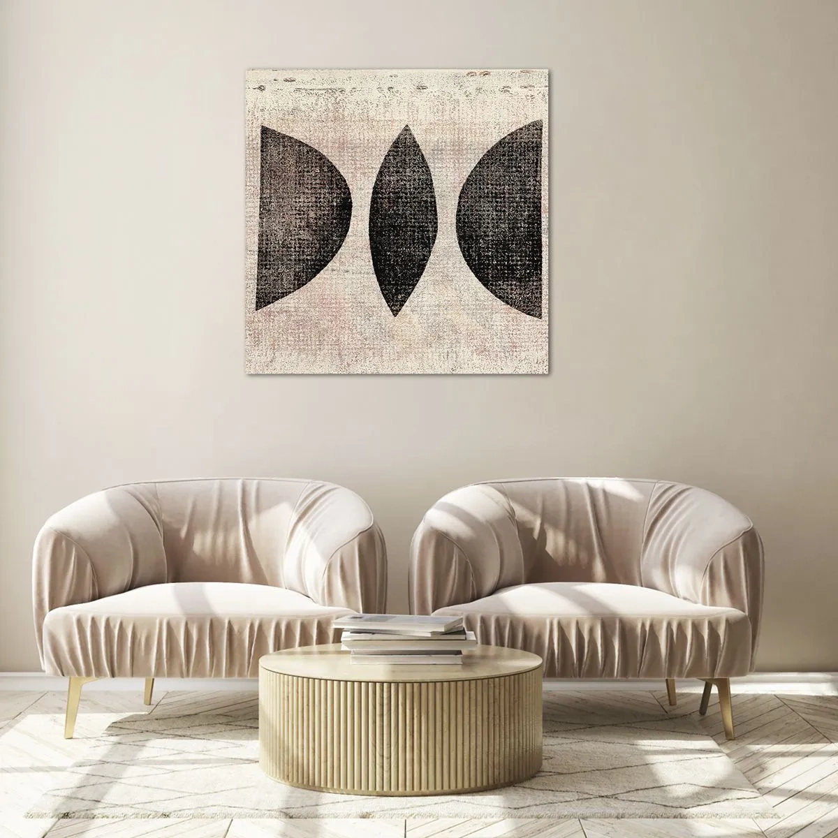 Tablou pe sticlă - Abstracție etnică - 50x50 cm