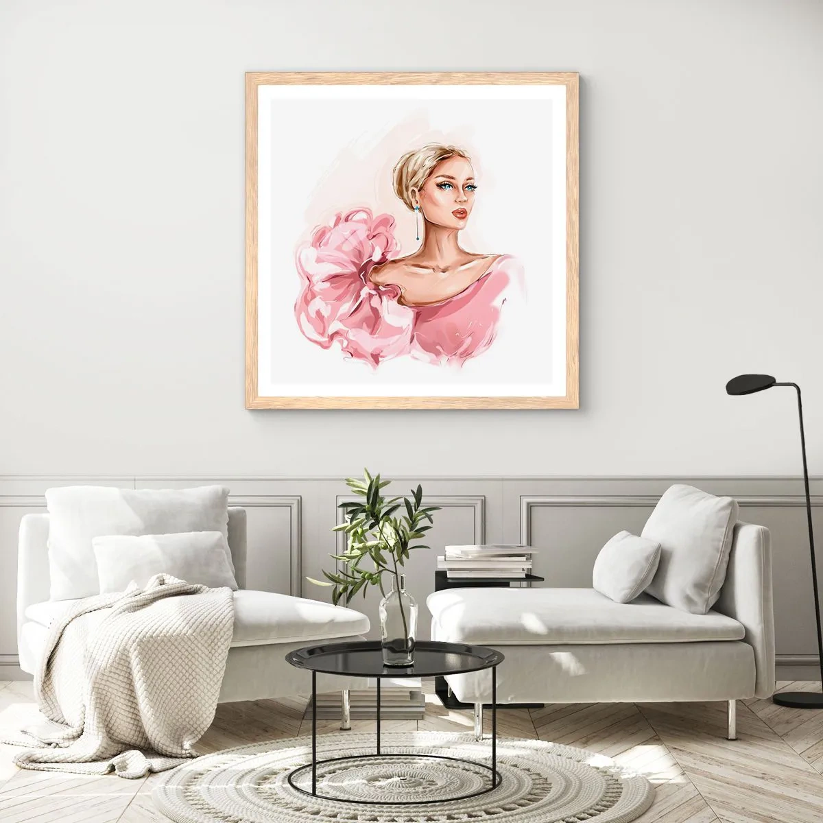 Poster în ramă de stejar deschis - Așa cum a fost pictată... - 30x30 cm