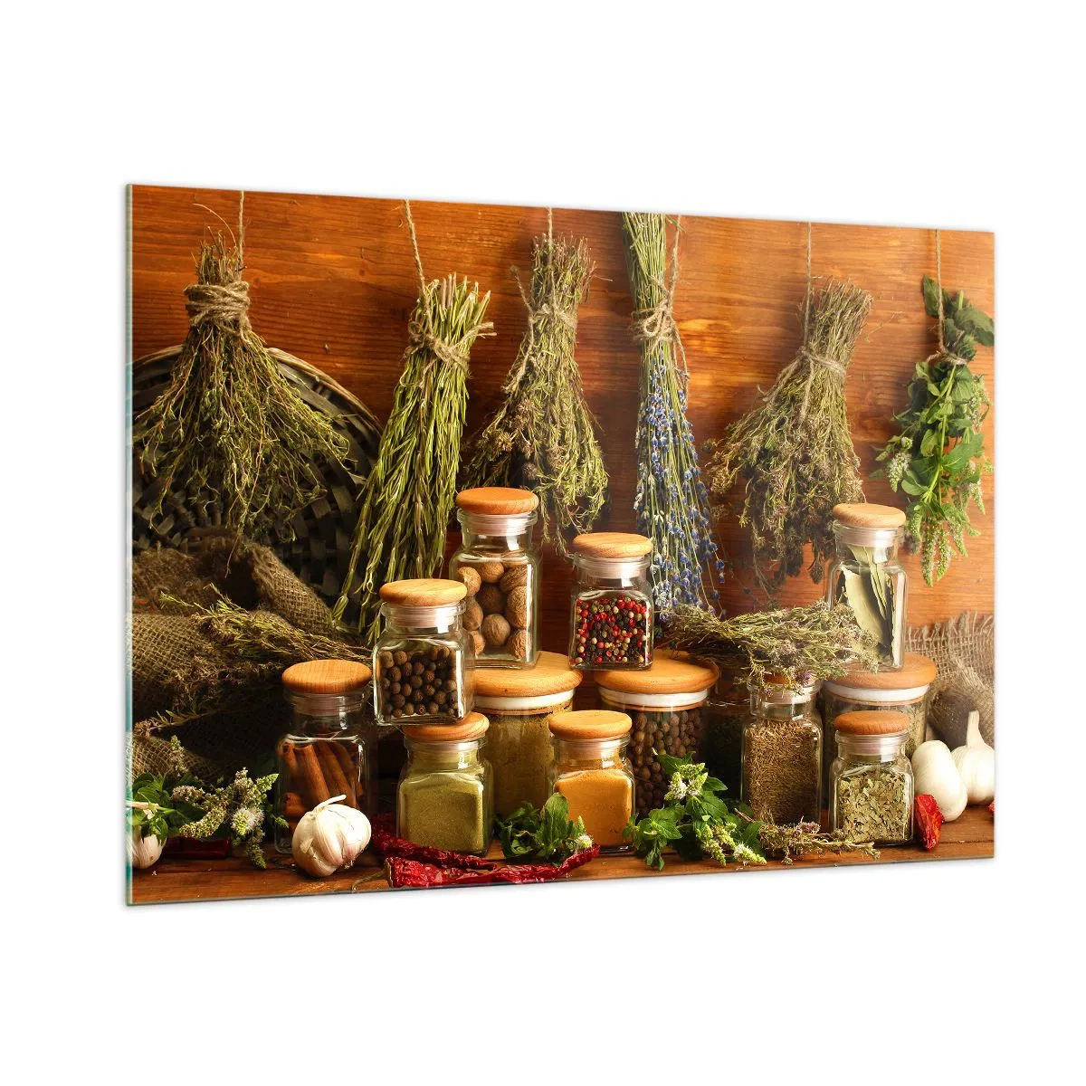 Tablou pe sticlă - Vrăjitorie de bucătărie - 100x70 cm