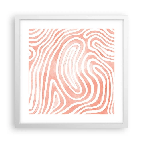 Poster în ramă albă - Într-un labirint de coral - 40x40 cm
