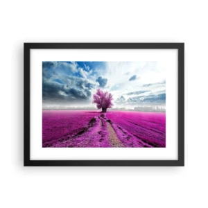 Poster în ramă neagră - Câmpul cu iarbă neagră - 40x30 cm