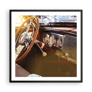 Poster în ramă neagră - O adiere de lux din trecut - 60x60 cm