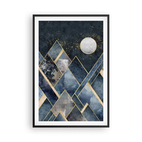 Poster în ramă neagră - Peisaj geometric - 61x91 cm