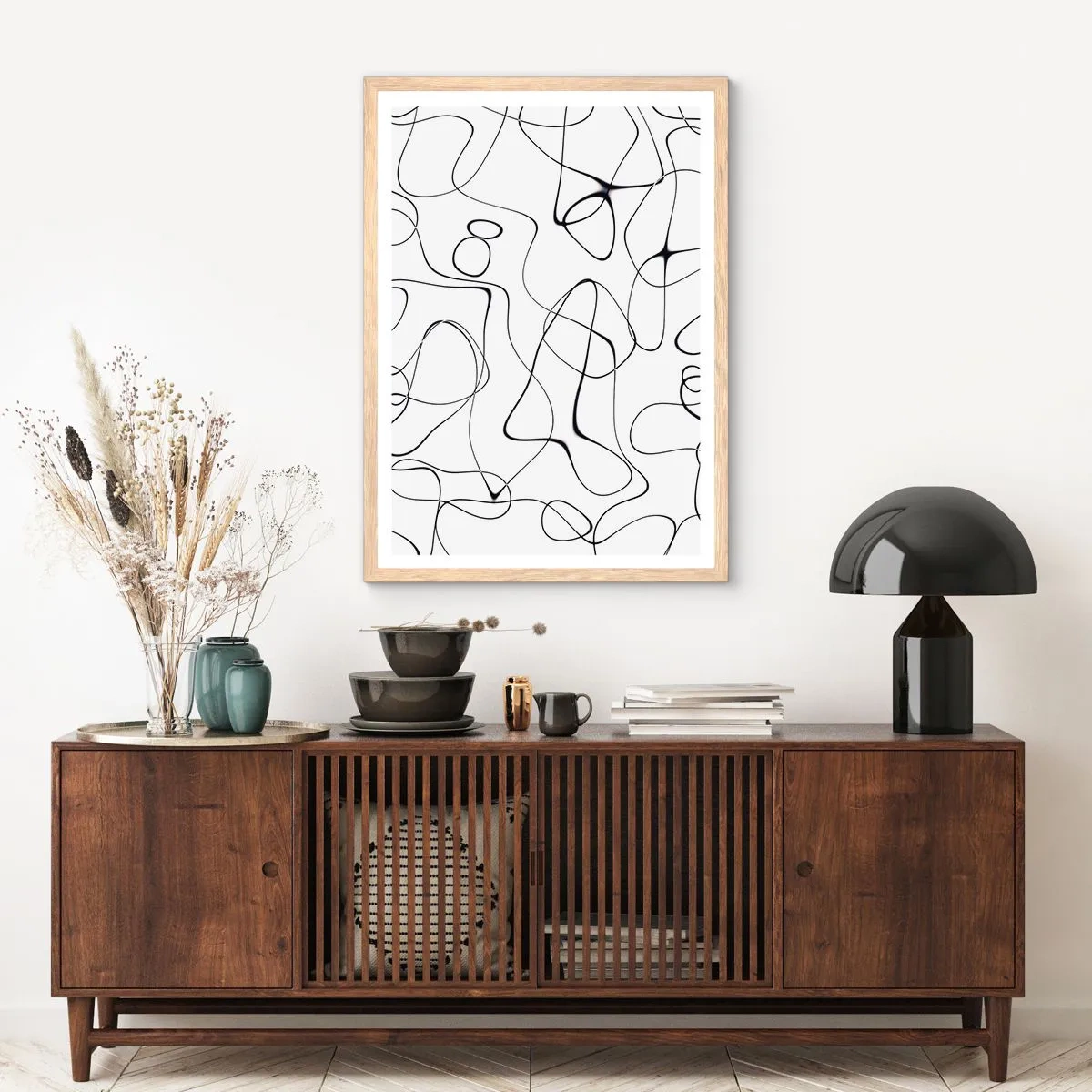 Poster în ramă de stejar deschis - Căile vieții, căile destinului - 50x70 cm