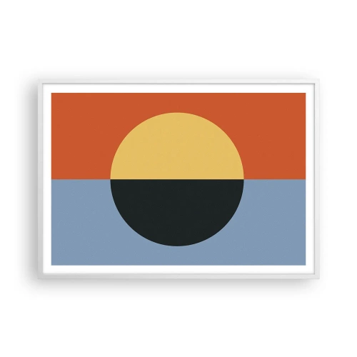 Poster în ramă albă - O compoziție de căldură și răcoare - 100x70 cm