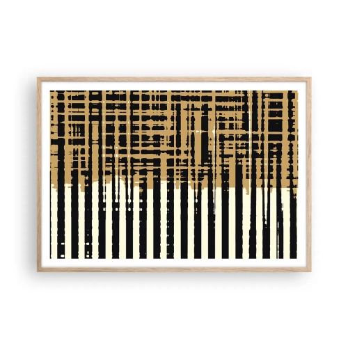 Poster în ramă de stejar deschis - Abstracție arhitecturală - 100x70 cm