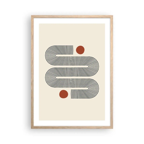 Poster în ramă de stejar deschis - De la început până la sfârșit - 50x70 cm