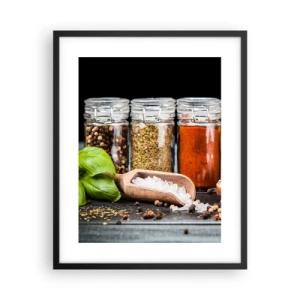 Poster în ramă neagră - Pentru a da un gust vieții - 40x50 cm