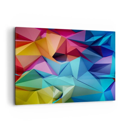Tablou pe pânză - Origami de curcubeu - 120x80 cm