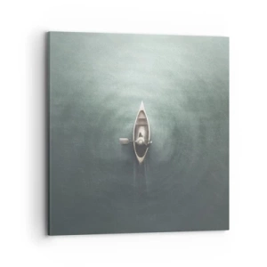 Tablou pe pânză - Peste lacul luminat de lună - 70x70 cm