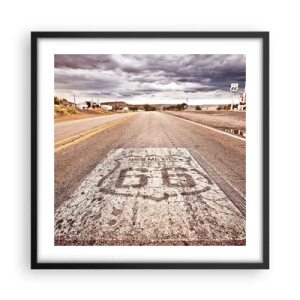 Poster în ramă neagră - Mother Road - o legendă americană - 50x50 cm