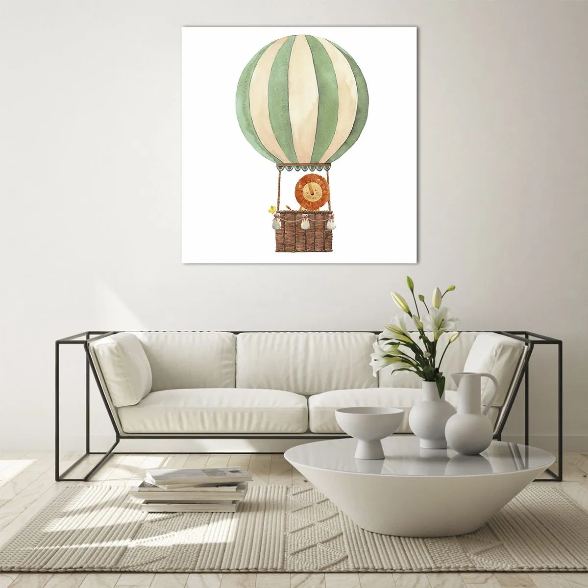 Tablou pe sticlă - Călătoriile lui Leon - 60x60 cm