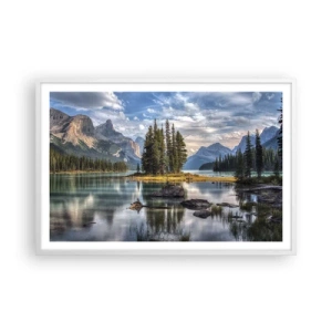 Poster în ramă albă - La o apă mare și limpede… - 91x61 cm