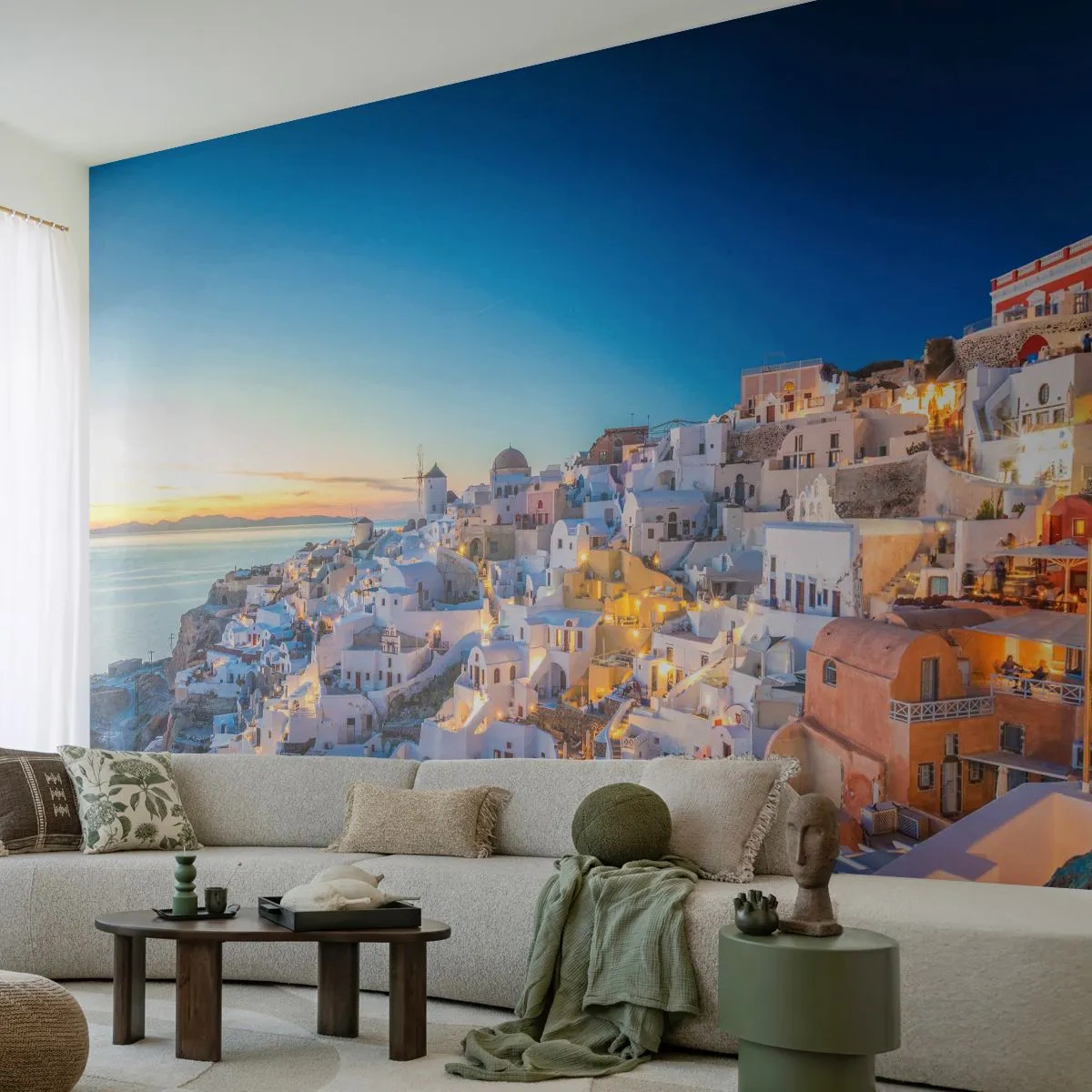 Tapet Standard Eco - Esența grecității - Santorini, Arhitectură, Grecia - 400x280 cm