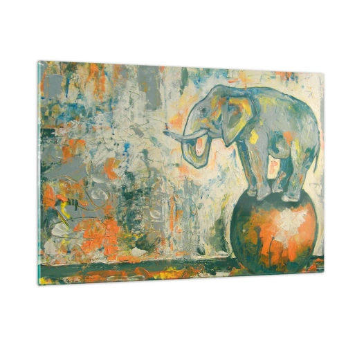 Tablou pe sticlă - Trăiască circul! - 120x80 cm