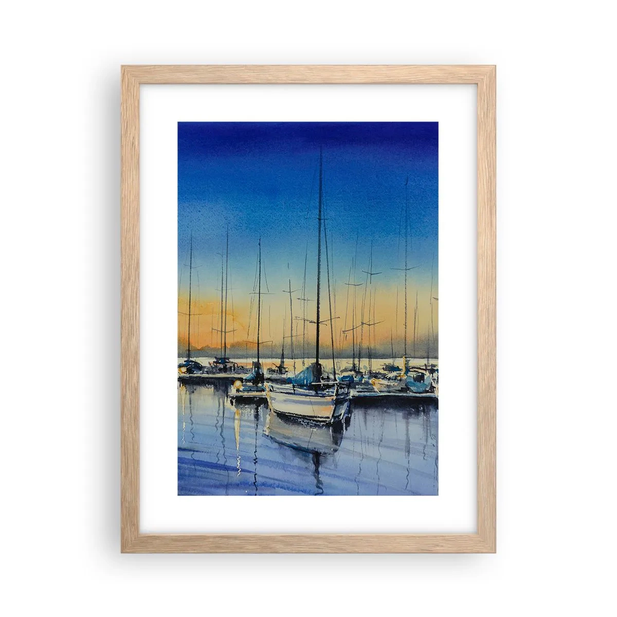 Poster în ramă de stejar deschis - Sfârșitul unei zile bune - 30x40 cm