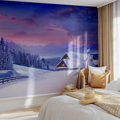 Tapet Standard Eco - Noapte liniștită - Peisaj, Iarnă, Alpi - 400x280 cm