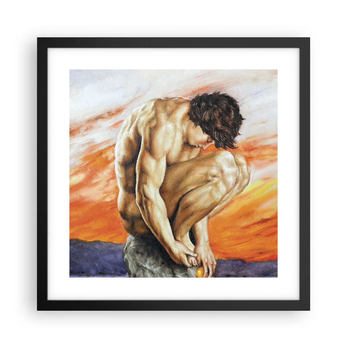 Poster în ramă neagră - Ascultându-se pe sine - 40x40 cm
