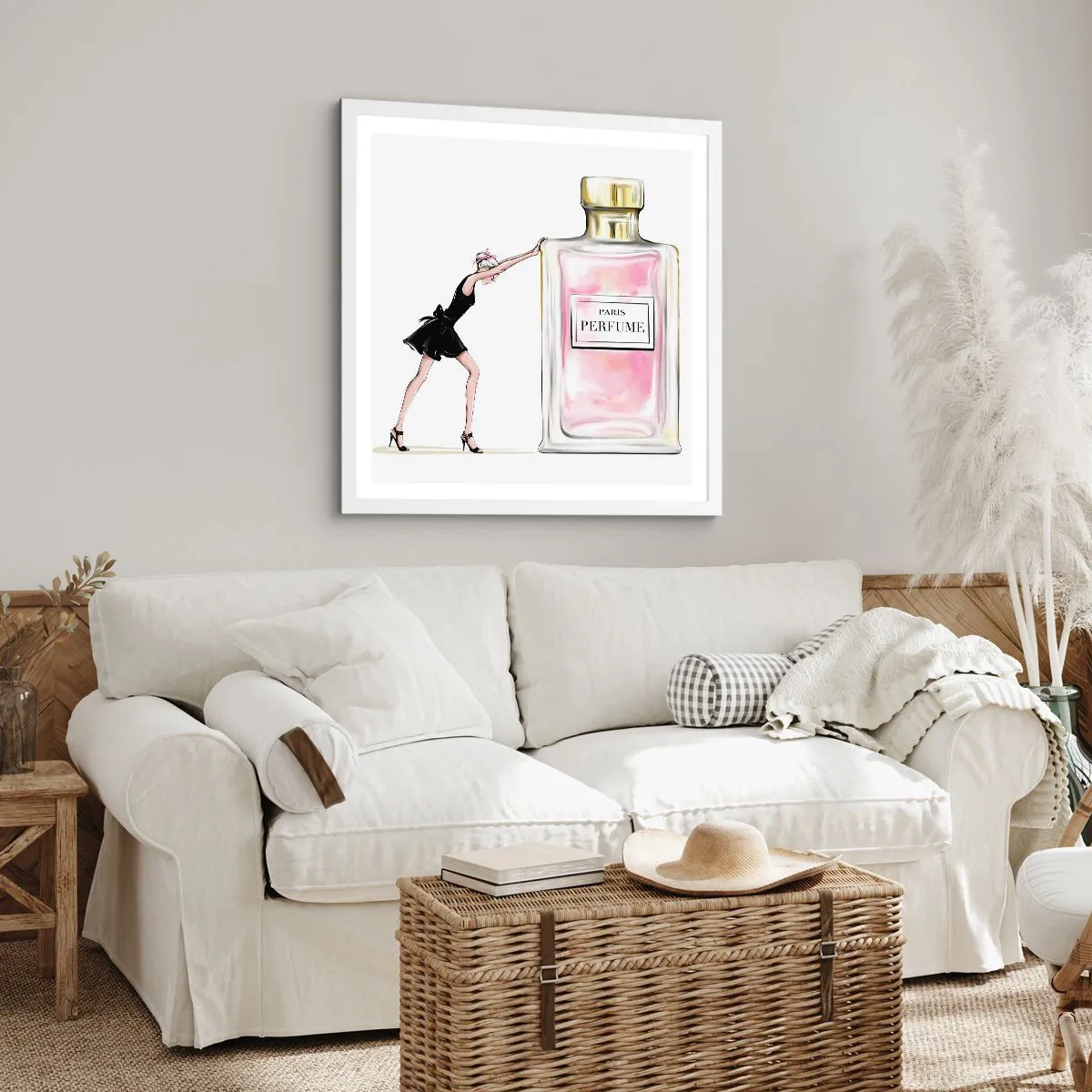 Poster în ramă albă - Esența feminității - 40x40 cm