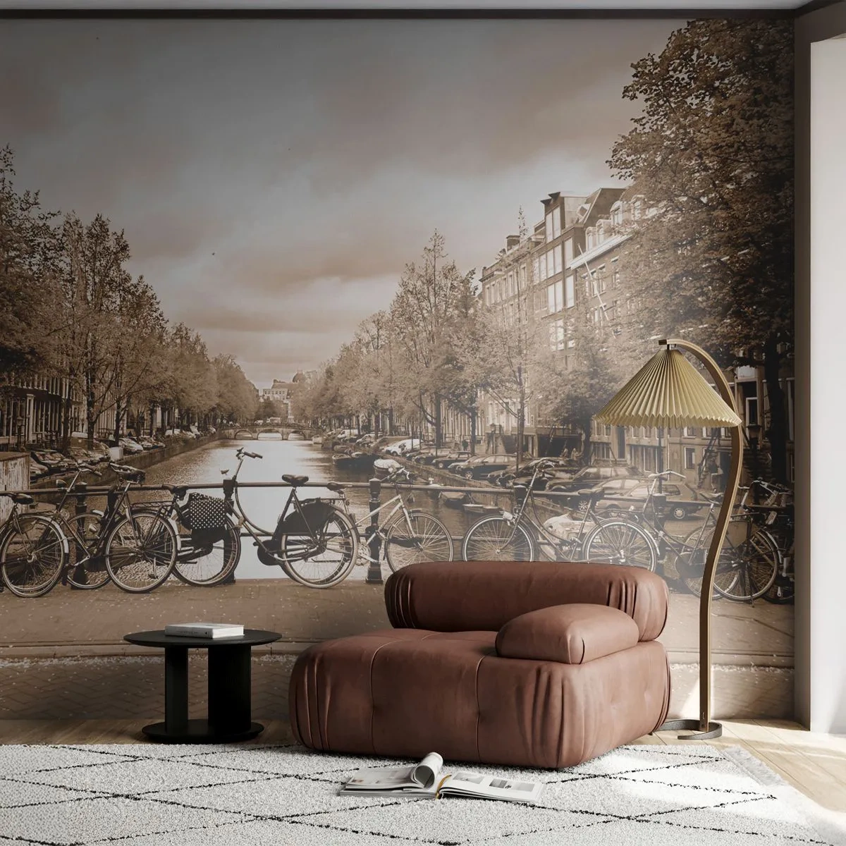 Tapet Standard Eco - Atmosfera olandeză - Oraș, Amsterdam, Bicicleta - 200x140 cm