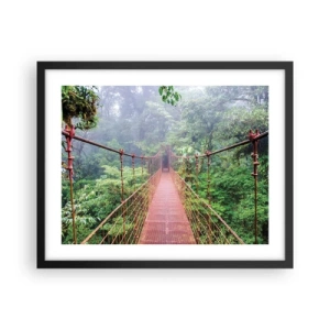 Poster în ramă neagră - Suspendat deasupra coroanelor arborilor - 50x40 cm