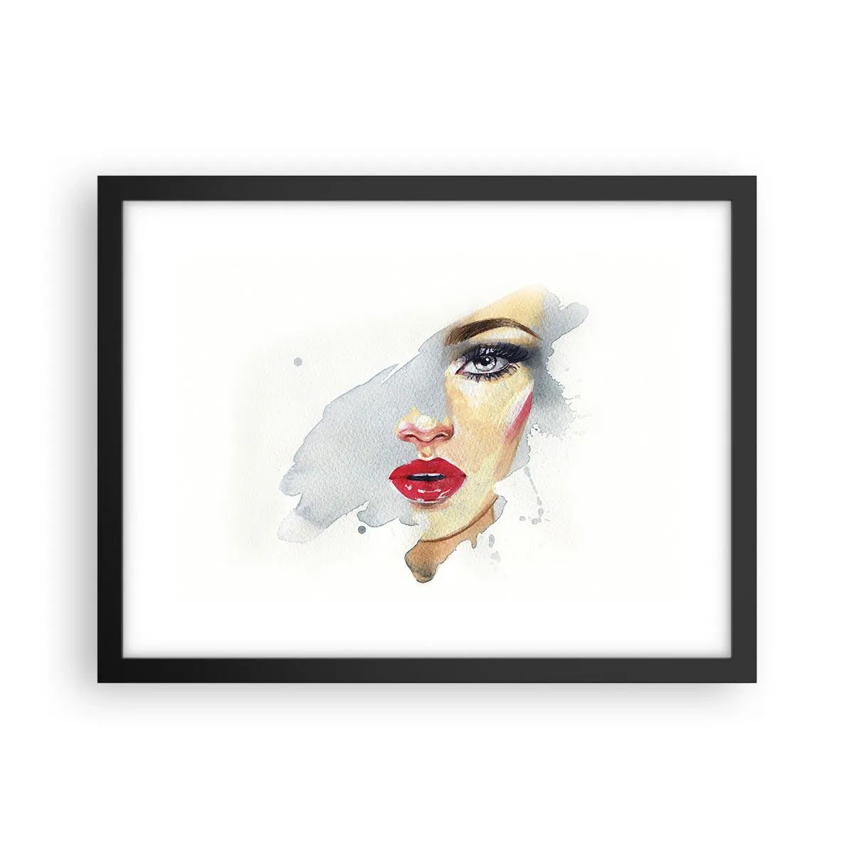 Poster în ramă neagră - Reflecție într-o picătură de apă - 40x30 cm