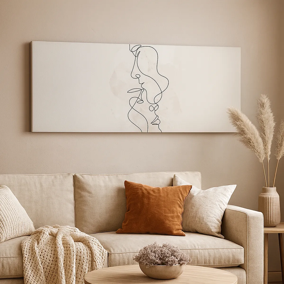 Tablou pe pânză - Încurcați într-o îmbrățișare - 30x30 cm