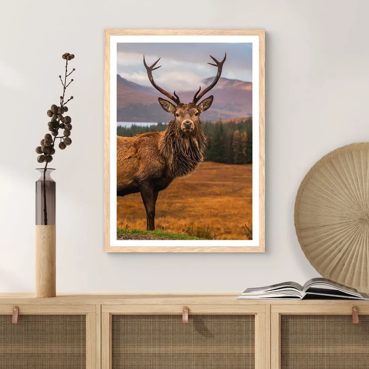 Poster în ramă de stejar deschis - Măreția naturii - 40x50 cm