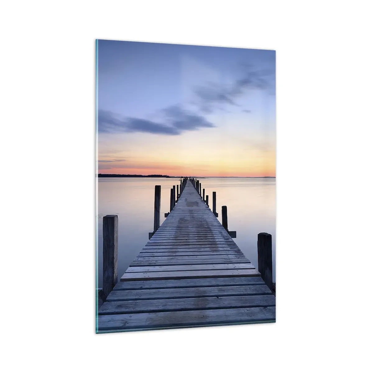 Tablou pe sticlă - Calmul unui amurg senin - 80x120 cm