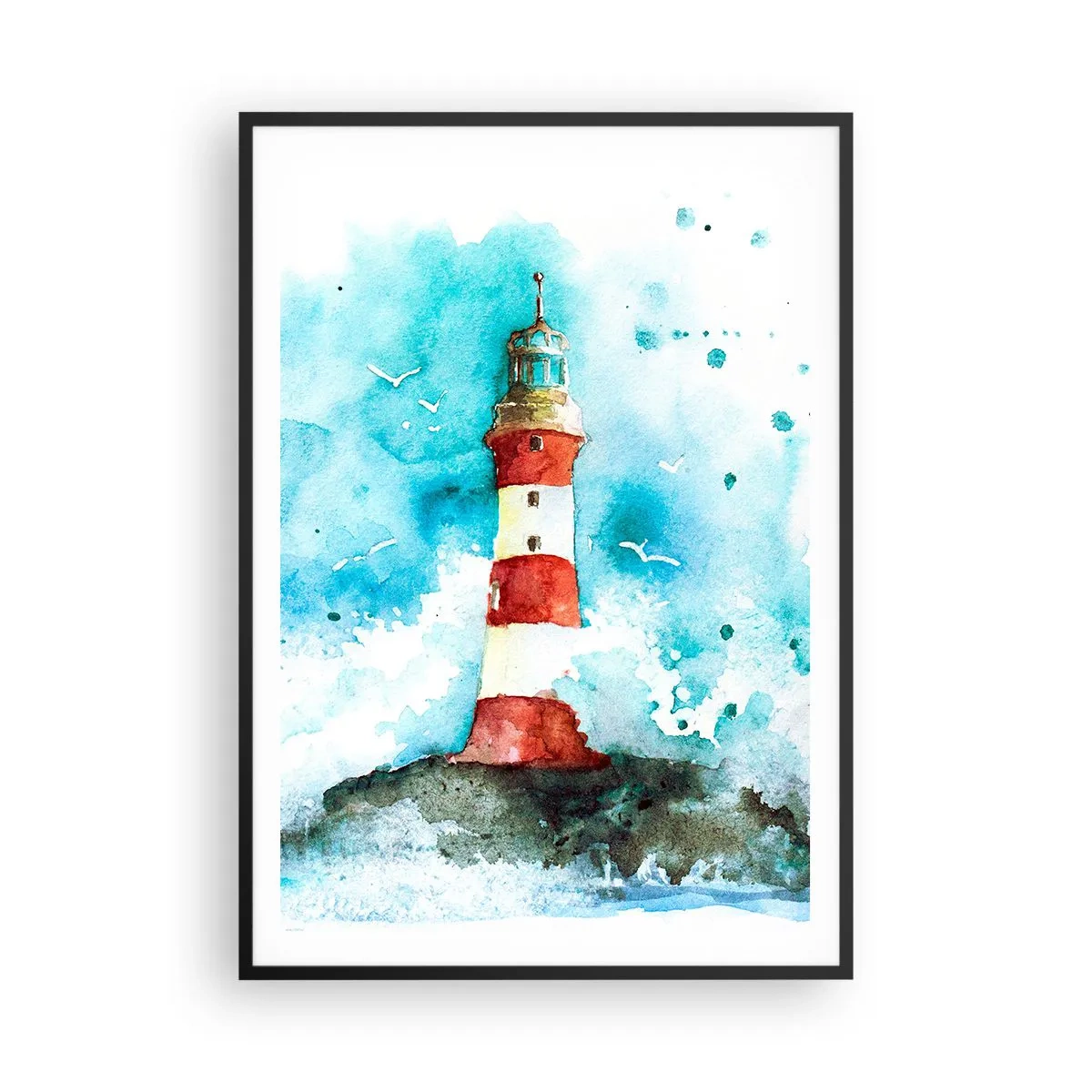 Poster în ramă neagră - Unitatea forțelor naturii - 70x100 cm