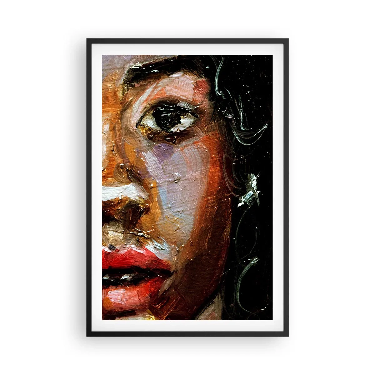 Poster în ramă neagră - Negru și strălucire - 61x91 cm