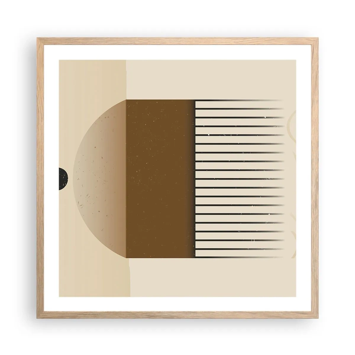 Poster în ramă de stejar deschis - Stări diferite - 60x60 cm