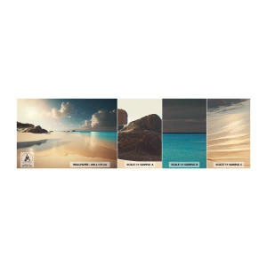 Mostră de Tapet Standard Eco - O zi de vis - Plaja salbatica, Ocean, Margine - 100x30 cm