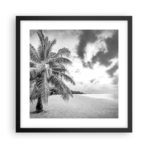 Poster în ramă neagră - Când tânjești după singurătate... - 40x40 cm