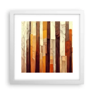 Poster în ramă albă - Imnul copacilor din pădure - 30x30 cm