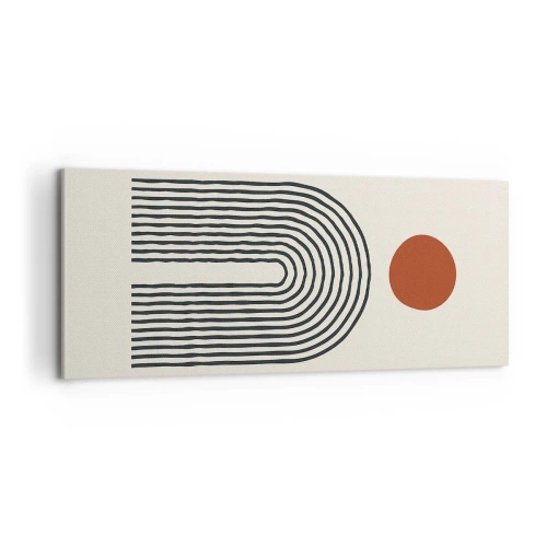 Tablou pe pânză - Magnetismul formelor și al culorilor - 100x40 cm