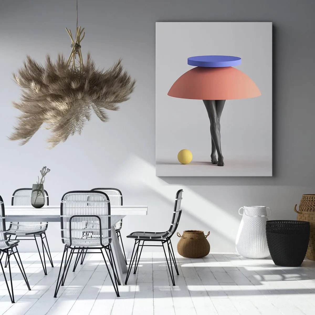 Tablou pe pânză - Compoziție suprarealistă - 45x80 cm