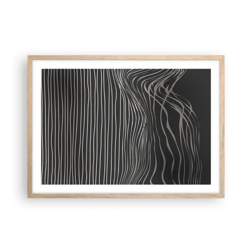 Poster în ramă de stejar deschis - Ritm și accent - 70x50 cm
