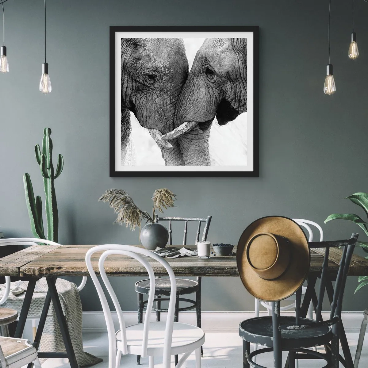 Poster în ramă neagră - Mărturisire din inimă - 30x30 cm