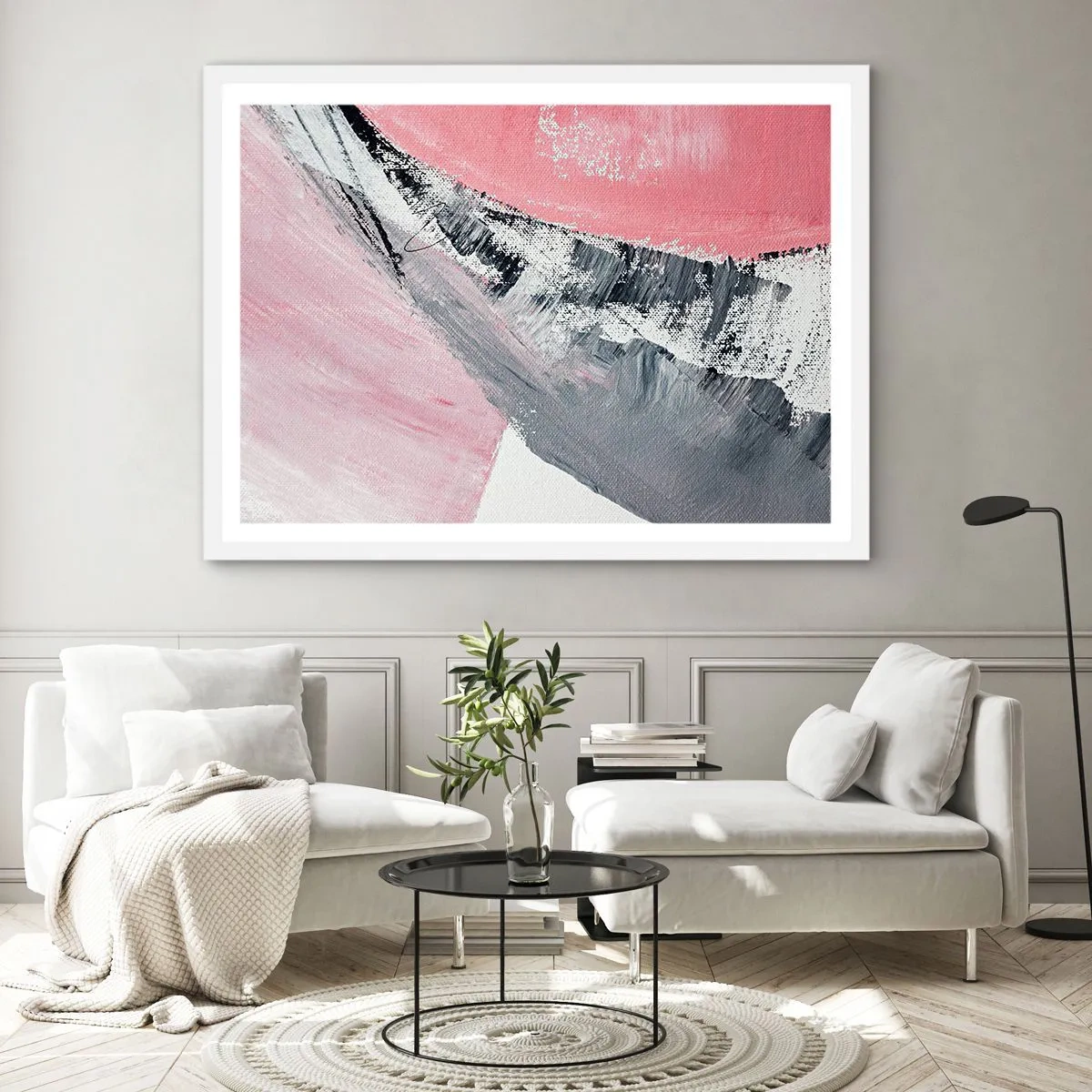 Poster în ramă albă - Compoziție adaptată - 50x40 cm