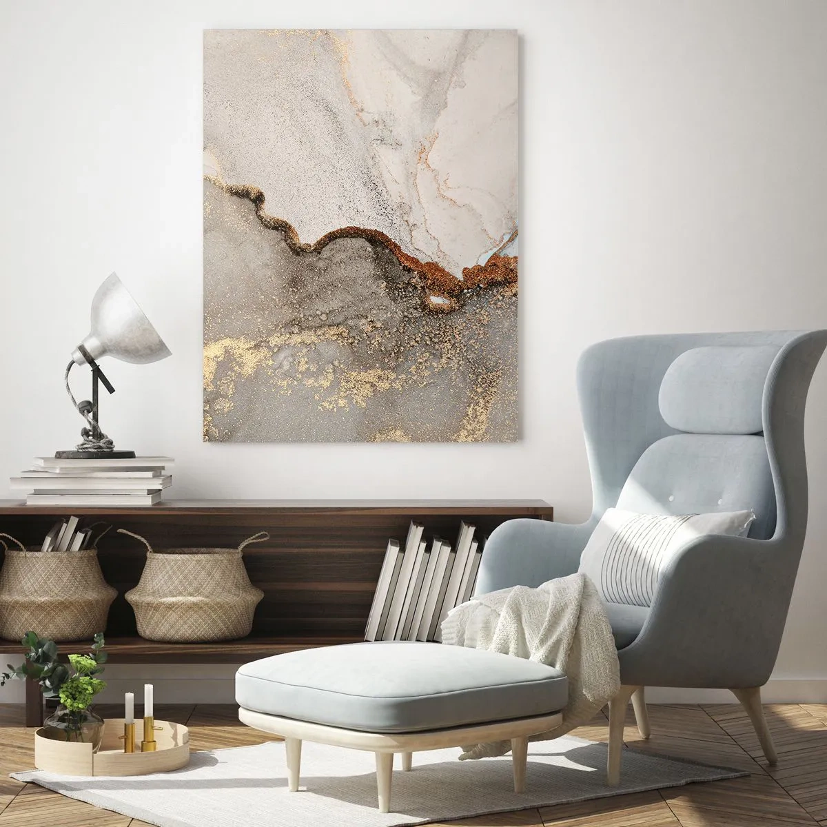 Tablou pe sticlă - La granița culorilor - 50x70 cm