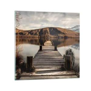 Tablou pe sticlă - Peisaj în tăcere - 30x30 cm